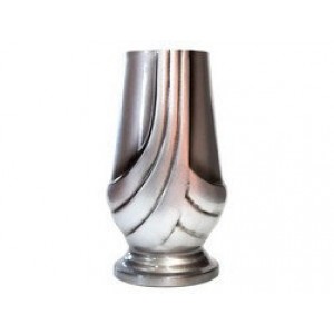 Ваза из полимергранита ВПЛ-1.006 Черная с серебрением